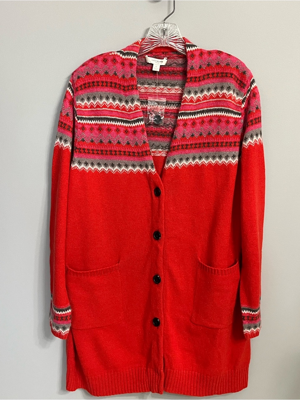 Liz Claiborne Women's Long Red Cardigan Size XL NEW
